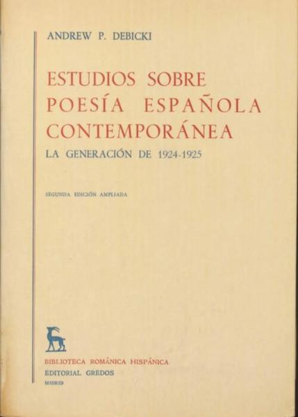 Estudios sobre Poesía Española Contemporánea: La Generación de 1924-1925